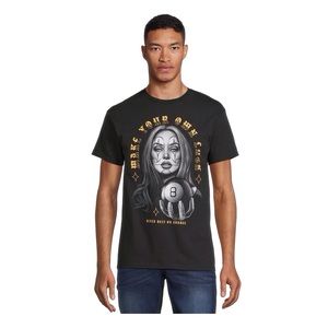 Make Your Own Luck Pinup Girl Men's Graphic Tee with Short Sleeves